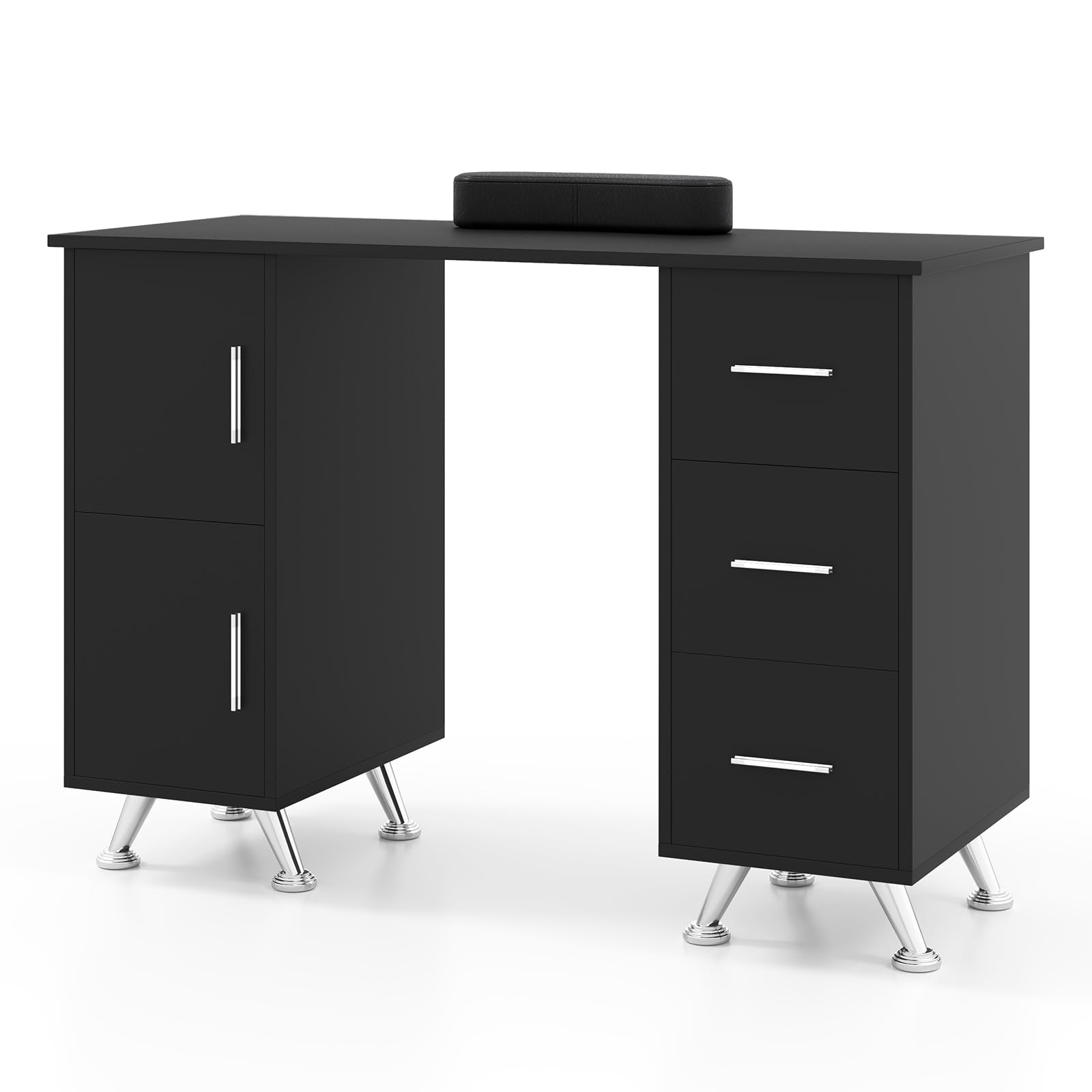 WELLHUT Nail Desk, Manicure Table for Nail Tech, Wooden